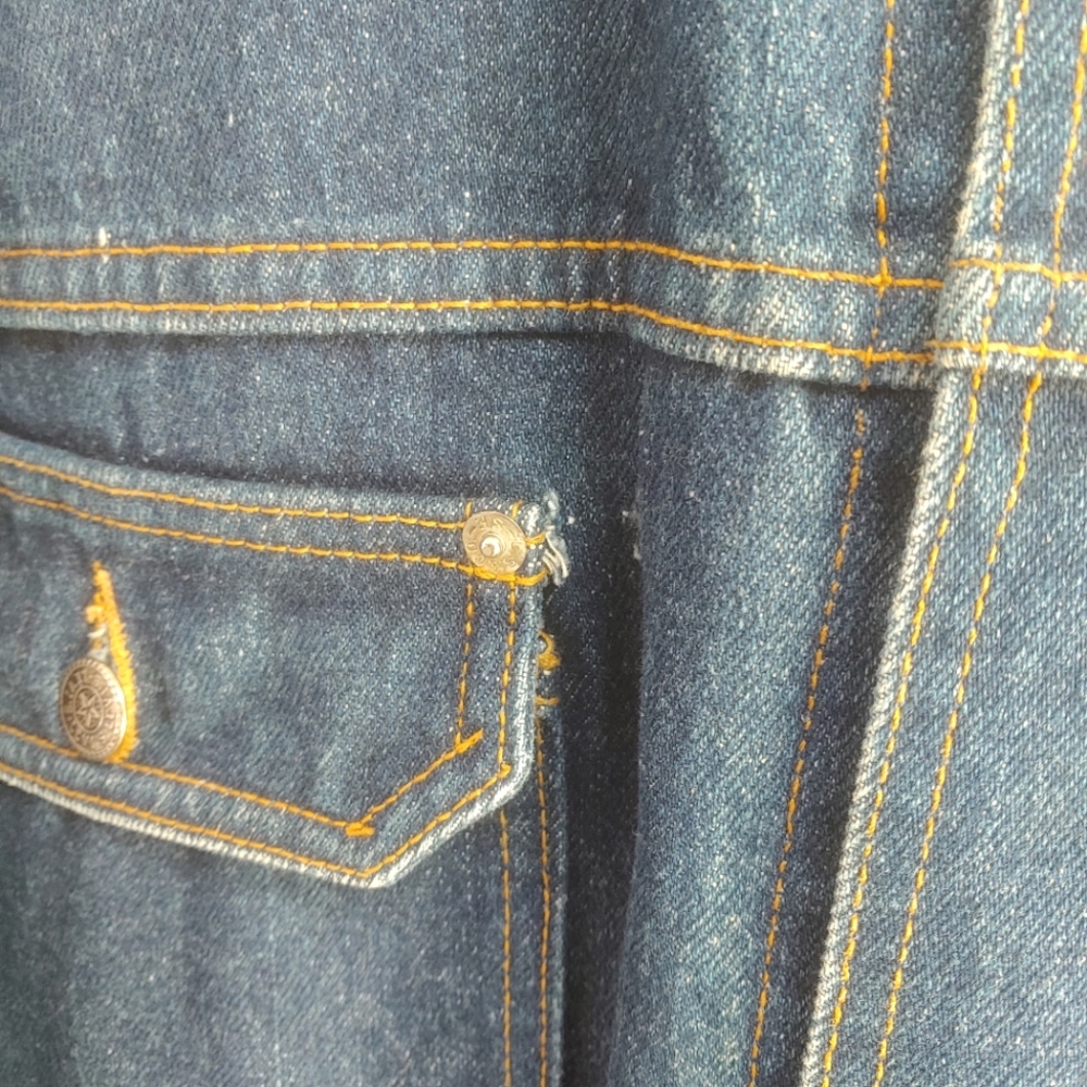 Rare Vintage 80's Levi's Blue Denim Chore Jacket Men's Size XL Made In Canada - Picture 9 of 15